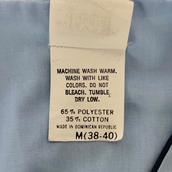 Vintage Sears Pajama Set Top Shorts Mens Size Medium Light Blue Polyester Blend - Picture 5 of 8